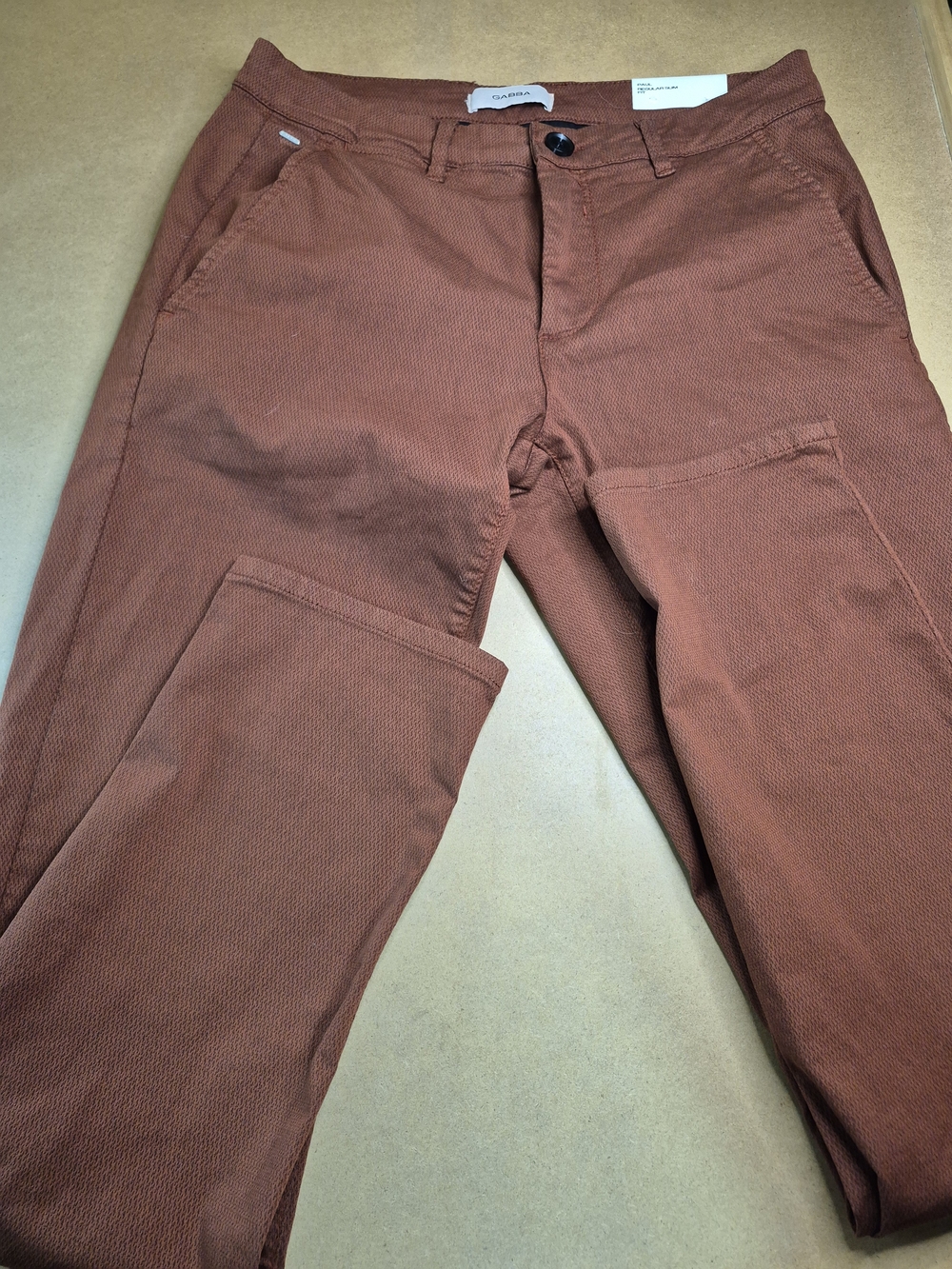 GABBA Men's Rust Cotton Chinos -
